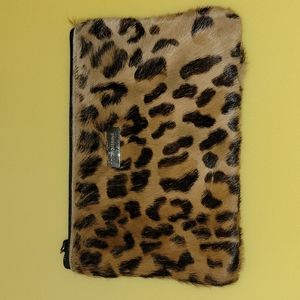 Dolce & Gabbana Calf Hair Leopard Print Cosmetic Bag 9.5 x 6.5